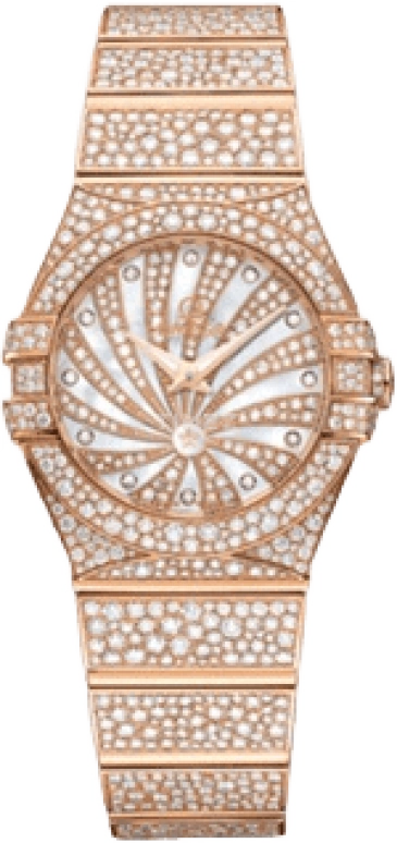 Omega,Constellation 24mm,24mm,Red Gold,White,Quartz,30000hours,In-house Caliber,123,123.55.24.60.55.009