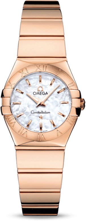 Omega,Constellation 24mm,24mm,Red Gold,White,Quartz,30000hours,In-house Caliber,123,123.50.24.60.05.003