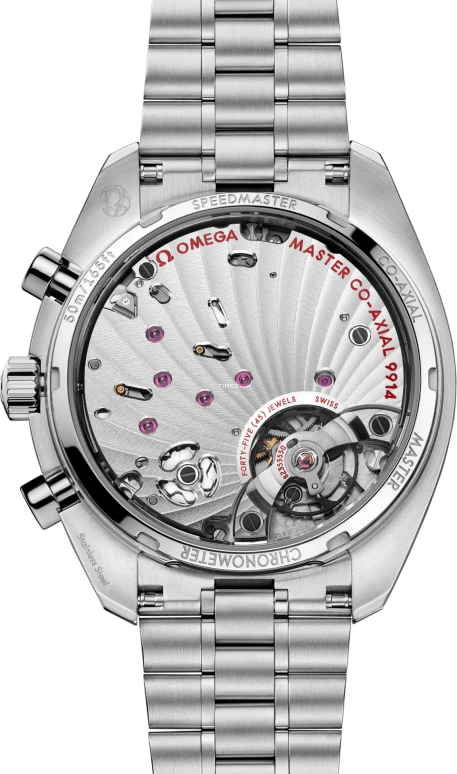 Omega,Speedmaster 43mm,43mm,Stainless Steel,Black,Handwound,Chronograph,Moonphase,Day,Anti-magnetic,60hours,In-house Caliber,304,304.30.43.52.01.001