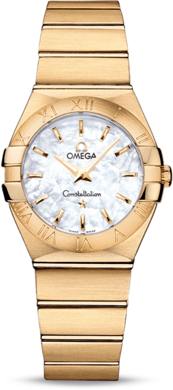 Omega,Constellation 27mm,27mm,Yellow Gold,White,Quartz,30000hours,In-house Caliber,123,123.50.27.60.05.002