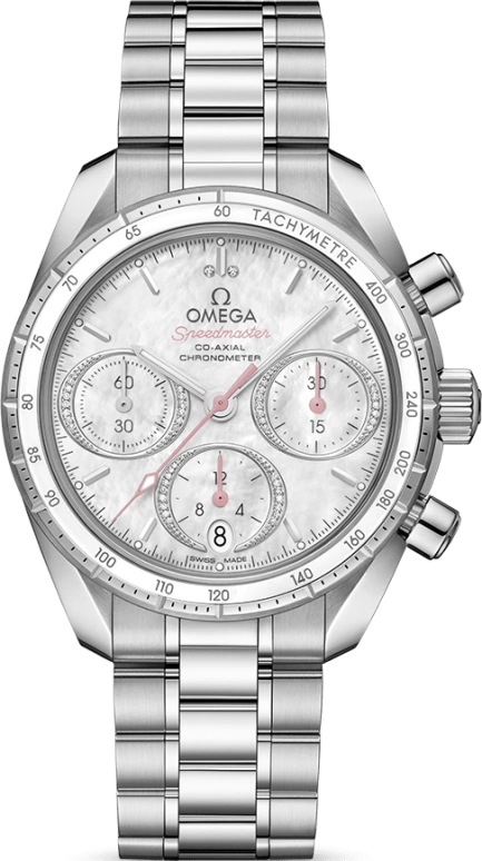 Omega,Speedmaster (Non-Moonwatch) 38mm,38mm,Stainless Steel,Blue,Automatic,Chronograph,Date,Co-Axial Escapement,Column Wheel,52hours,In-house Caliber,324,324.30.38.50.55.001