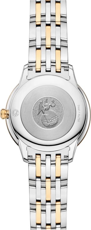 Omega,De Ville 30mm,30mm,Stainless Steel,Yellow Gold,Silver,Quartz,In-house Caliber,Sapphire,Crystal Glass,434,434.25.30.60.52.002