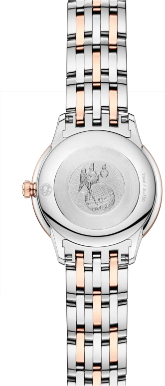 Omega,De Ville 27.50mm,27.50mm,Stainless Steel,Sedna Gold,Silver,Quartz,In-house Caliber,Sapphire,Crystal Glass,434,434.25.28.60.52.001