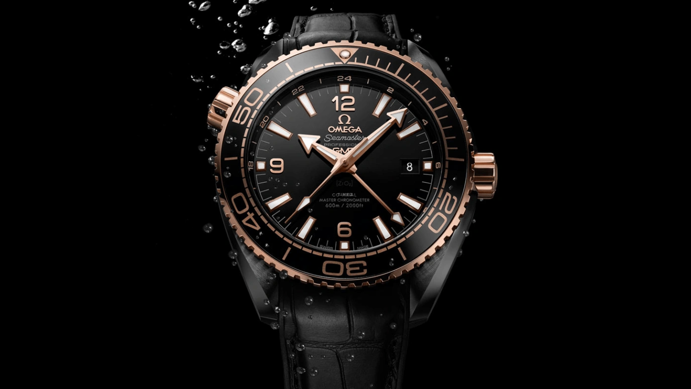 Omega,Seamaster Planet Ocean 45.50mm,45.50mm,Ceramic,Sedna Gold,Black,Automatic,Date,Co-Axial Escapement,215,215.63.46.22.01.001