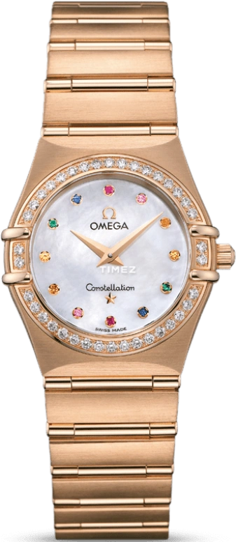 Omega,Constellation 22.50mm,22.50mm,Red Gold,White,Quartz,Sapphire,Crystal Glass,Round,1158,1158.79.00
