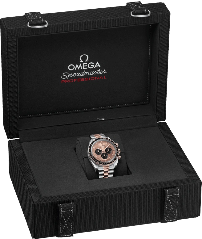 Omega,Speedmaster Moonwatch 42mm,42mm,Stainless Steel,Sedna Gold,Pink Red,Handwound,Chronograph,Anti-magnetic,310,310.20.42.50.99.001
