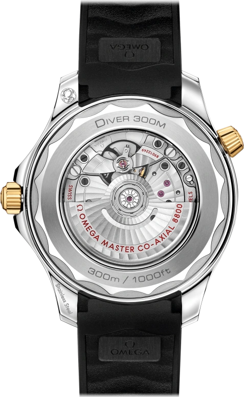 Omega,Seamaster Diver 300M 42mm,42mm,Ceramic,Yellow Gold,Stainless Steel,Black,Automatic,Date,Co-Axial Escapement,210,210.22.42.20.01.001