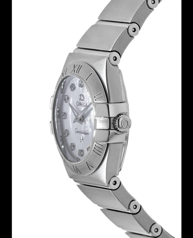 Omega,Constellation 24mm,24mm,Stainless Steel,White,Quartz,30000hours,In-house Caliber,123,123.10.24.60.55.001