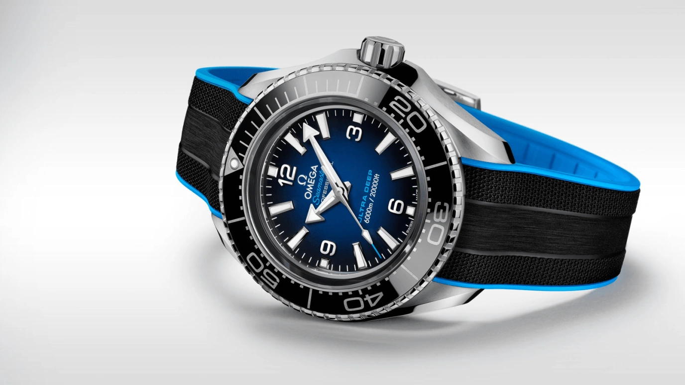Omega,Seamaster Planet Ocean 45.50mm,45.50mm,Titanium,Ceramic,Stainless Steel,Blue,Automatic,Co-Axial Escapement,60hours,215,215.32.46.21.03.001