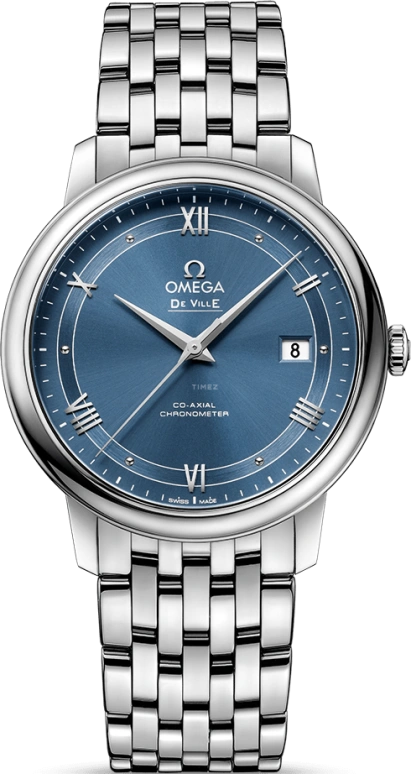 Omega,De Ville 39.50mm,39.50mm,Stainless Steel,Blue,Automatic,Date,Co-Axial Escapement,424,424.10.40.20.03.002