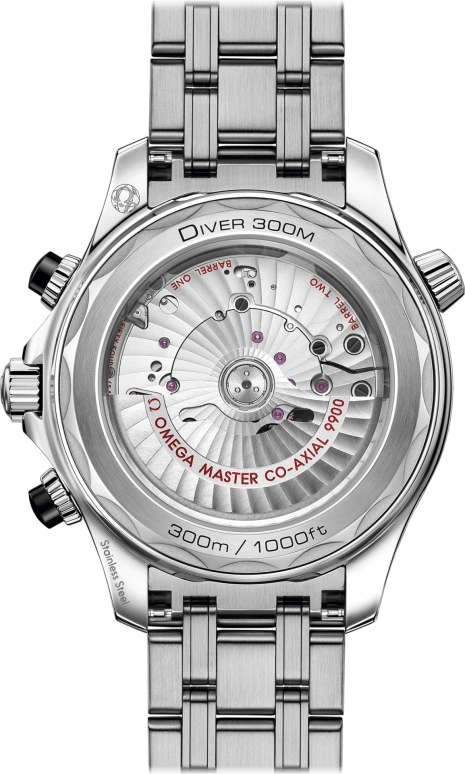 Omega,Seamaster Diver 300M 44mm,44mm,Stainless Steel,Black,Automatic,Chronograph,Date,Co-Axial Escapement,Column Wheel,60hours,In-house Caliber,210,210.30.44.51.01.001