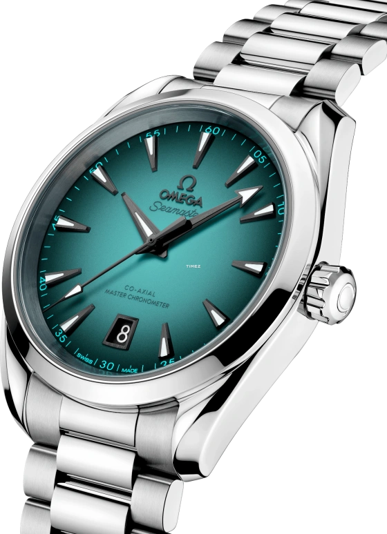 Omega,Aqua Terra 38mm,38mm,Stainless Steel,Stone Green,Green,Automatic,Day,Anti-magnetic,220,220.10.38.20.03.005