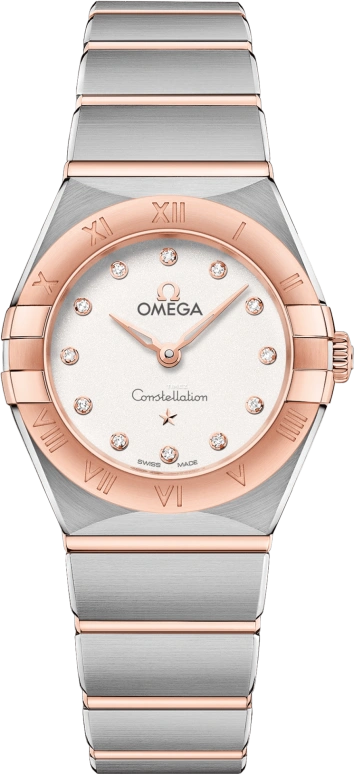 Omega,Constellation 25mm,25mm,Sedna Gold,Stainless Steel,Silver,Quartz,In-house Caliber,Sapphire,131,131.20.25.60.52.001