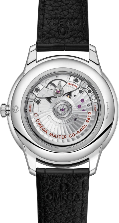 Omega,De Ville 41mm,41mm,Stainless Steel,Pink,Automatic,Day,Power Reserve Indicator,434,434.13.41.21.10.001