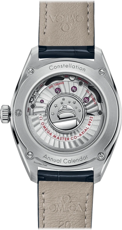 Omega,Globemaster 41mm,41mm,Tungsten,Stainless Steel,Grey,Automatic,Annual Calendar,Month,Date,Zodiac Indications,55hours,In-house Caliber,130,130.33.41.22.06.001