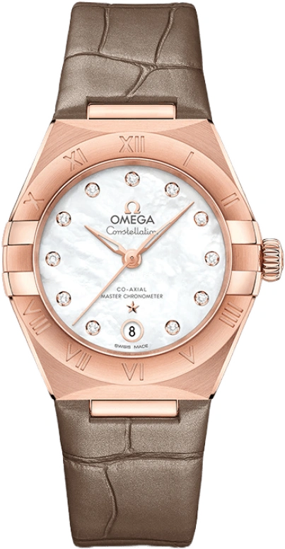 Omega,Constellation 29mm,29mm,Sedna Gold,White,Automatic,Date,Co-Axial Escapement,131,131.53.29.20.55.002