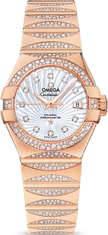 Omega,Constellation 27mm,27mm,Red Gold,White,Automatic,Date,Co-Axial Escapement,123,123.55.27.20.55.003