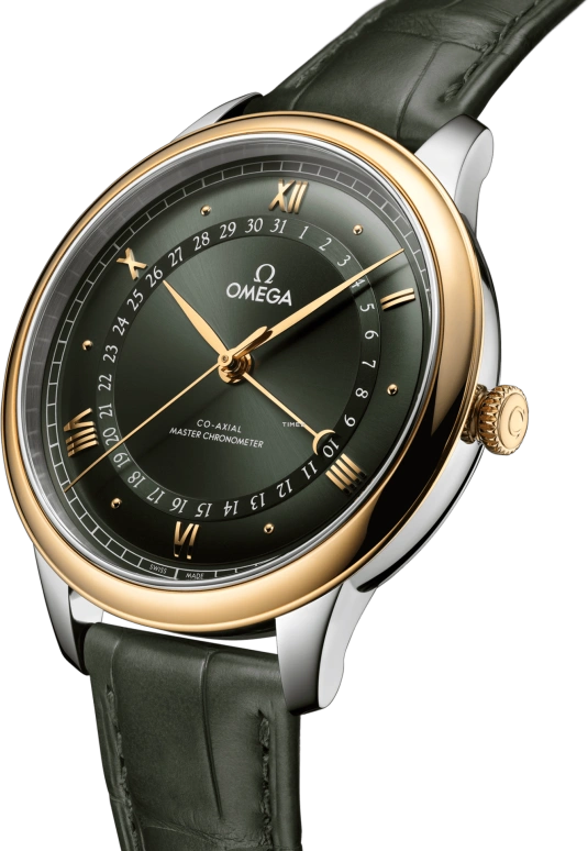 Omega,De Ville 42mm,42mm,Stainless Steel,Green,Automatic,Day,Anti-magnetic,434,434.23.42.22.10.001