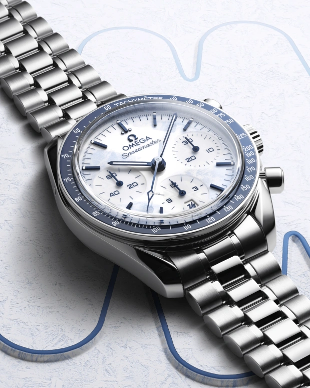 Omega,Speedmaster 38mm,38mm,Stainless Steel,Ceramic,White,Automatic,Chronograph,Day,522,522.30.38.50.04.001