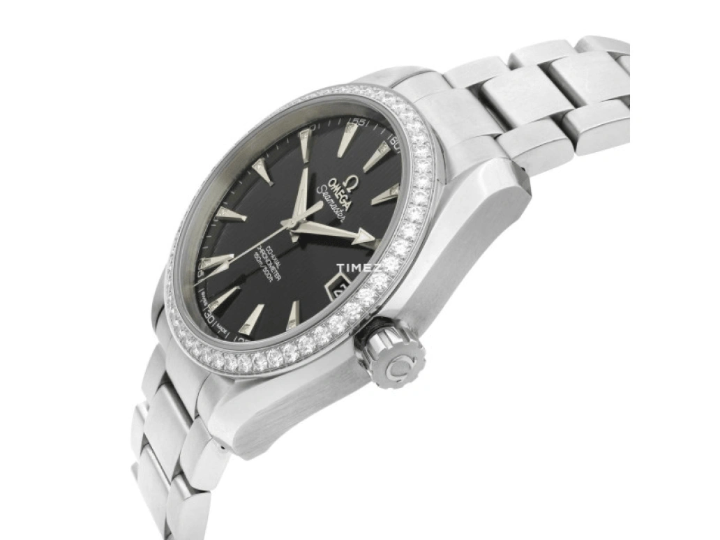 Omega,Aqua Terra 38.50mm,38.50mm,Stainless Steel,Black,Automatic,Day,60hours,231,231.15.39.21.51.001