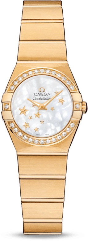 Omega,Constellation 24mm,24mm,Yellow Gold,White,Quartz,30000hours,In-house Caliber,123,123.55.24.60.05.001