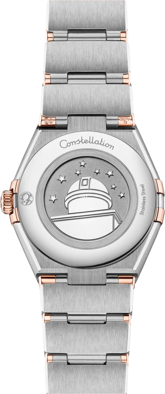 Omega,Constellation 28mm,28mm,Sedna Gold,Stainless Steel,White,Quartz,In-house Caliber,Sapphire,Crystal Glass,131,131.20.28.60.02.001