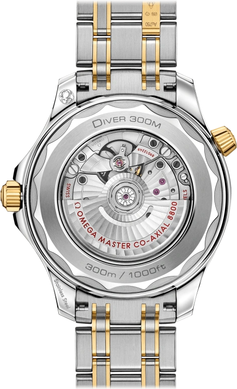 Omega,Seamaster Diver 300M 42mm,42mm,Ceramic,Yellow Gold,Stainless Steel,Black,Automatic,Date,Co-Axial Escapement,210,210.20.42.20.01.002