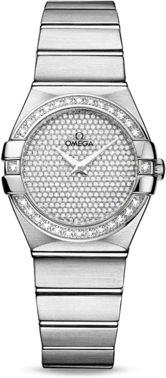 Omega,Constellation 27mm,27mm,White Gold,Silver,Quartz,30000hours,In-house Caliber,123,123.55.27.60.99.001