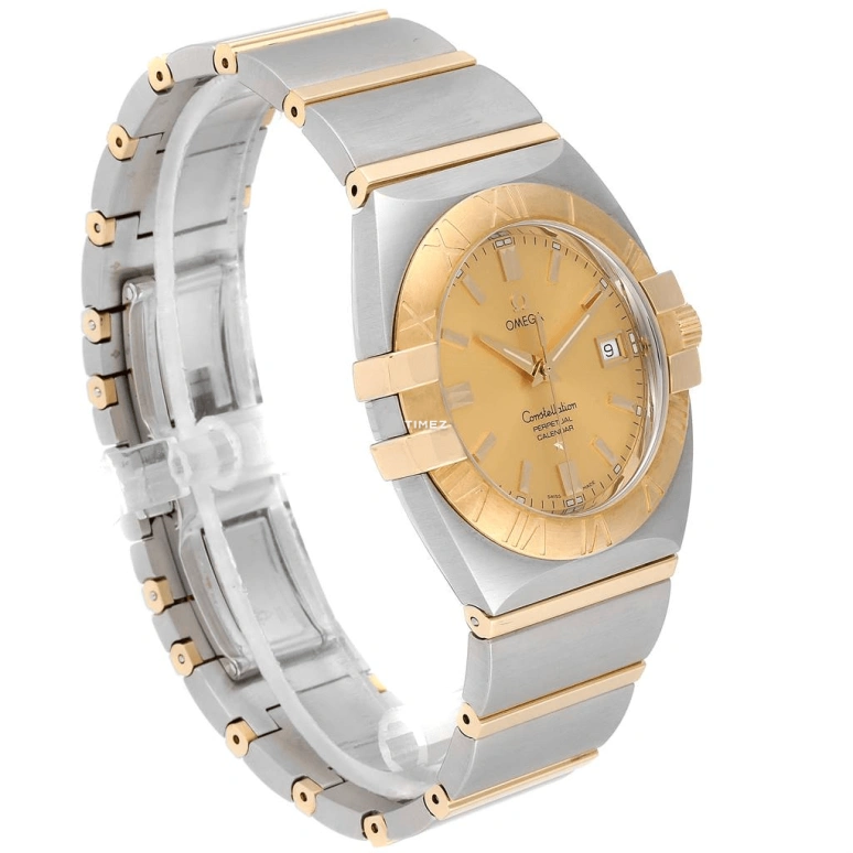 Omega,Constellation 35mm,35mm,Stainless Steel,Gold,Quartz,Perpetual Calendar,Day,1211,1211.10.00