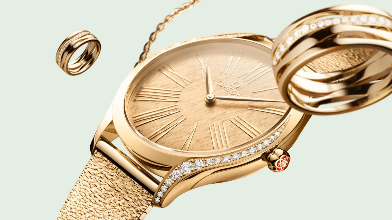 Omega,Trésor 36mm,36mm,Moonshine Gold,Champagne,Quartz,Day,Zodiac Indications,428,428.55.36.60.99.001