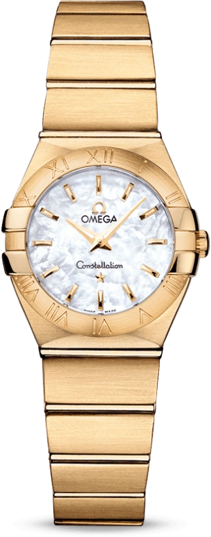 Omega,Constellation 24mm,24mm,Yellow Gold,White,Quartz,30000hours,In-house Caliber,123,123.50.24.60.05.002