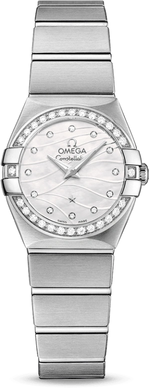 Omega,Constellation 24mm,24mm,Stainless Steel,White,Quartz,30000hours,In-house Caliber,123,123.15.24.60.55.006