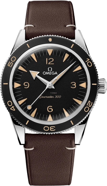 Omega,Seamaster 300 41mm,41mm,Aluminium,Stainless Steel,Black,Automatic,Co-Axial Escapement,60hours,234,234.32.41.21.01.001