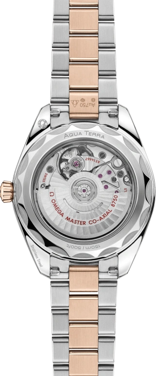 Omega,Aqua Terra 30mm,30mm,Stainless Steel,Sedna Gold,Green,Automatic,Day,Anti-magnetic,220,220.20.30.20.10.002