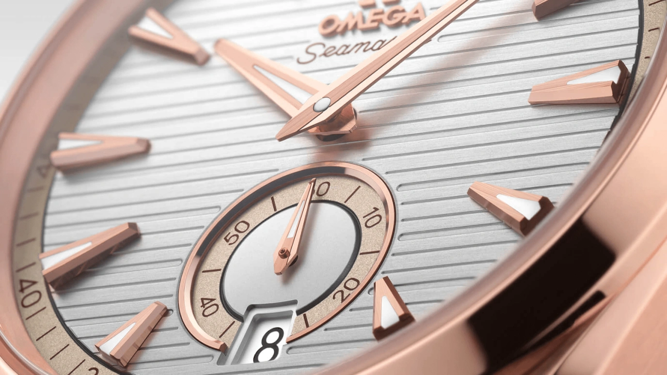 Omega,Aqua Terra 41mm,41mm,Sedna Gold,Silver,Automatic,Date,Co-Axial Escapement,220,220.52.41.21.02.001