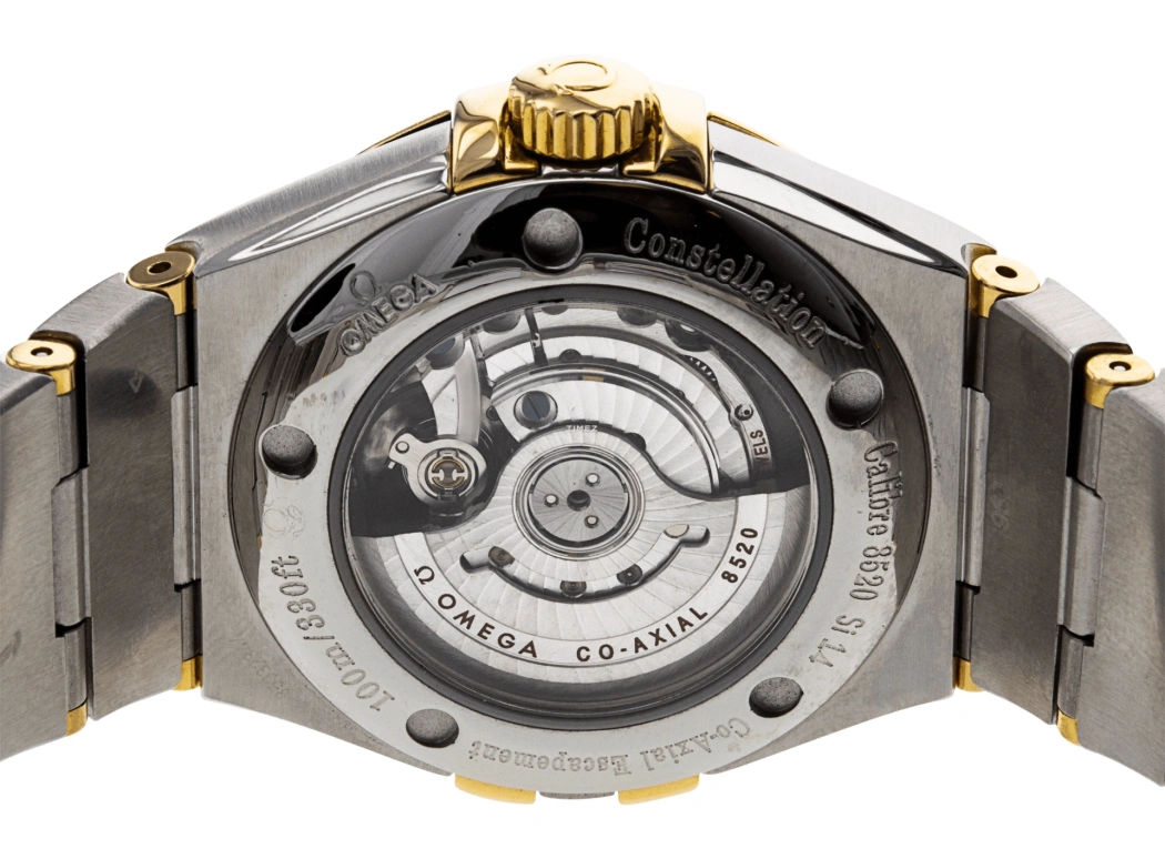 Omega,Constellation 31mm,31mm,Yellow Gold,Stainless Steel,White,Automatic,Day,50hours,123,123.25.31.20.55.003