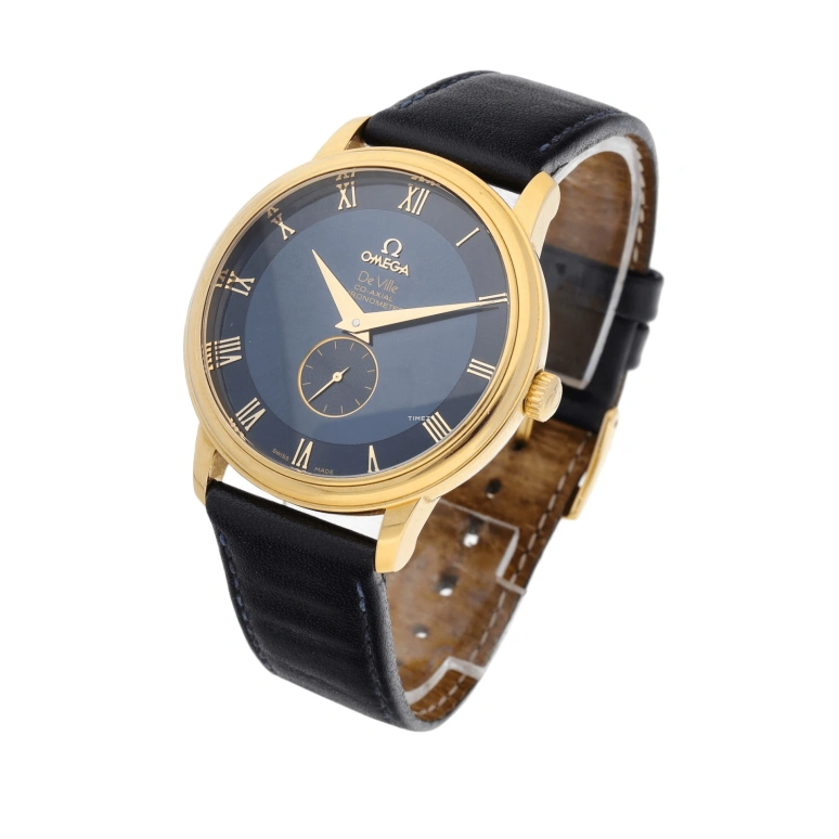Omega,De Ville 39mm,39mm,Yellow Gold,Blue,Automatic,48hours,In-house Caliber,4613,4613.80.02