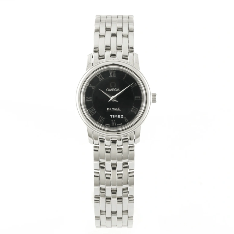Omega,De Ville 22mm,22mm,Stainless Steel,Black,Quartz,30000hours,In-house Caliber,4570,4570.52.00