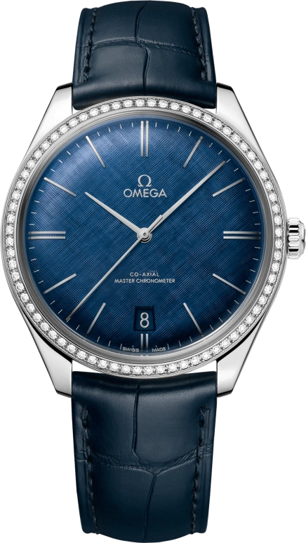Omega,Trésor 40mm,40mm,Stainless Steel,Blue,Handwound,Day,Co-Axial Escapement,435,435.18.40.21.03.001