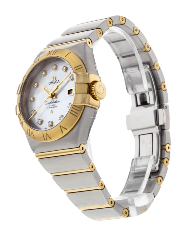 Omega,Constellation 31mm,31mm,Yellow Gold,Stainless Steel,White,Automatic,Day,50hours,123,123.20.31.20.55.002