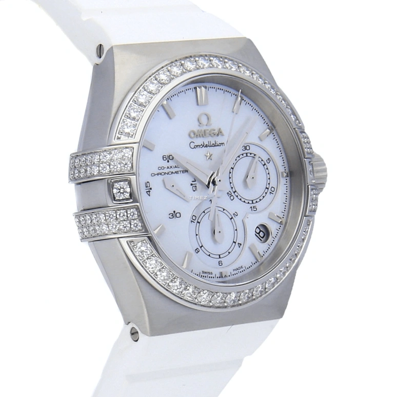 Omega,Constellation 35mm,35mm,Stainless Steel,White,Automatic,Chronograph,Day,121,121.17.35.50.05.001