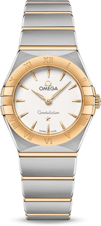 Omega,Constellation 25mm,25mm,Yellow Gold,Stainless Steel,Silver,Quartz,In-house Caliber,Sapphire,131,131.20.25.60.02.002