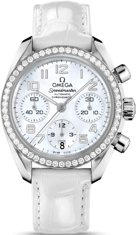 Omega,Speedmaster (Non-Moonwatch) 38mm,38mm,Stainless Steel,White,Automatic,Chronograph,Date,324,324.18.38.40.05.001