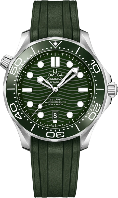 Omega,Seamaster Diver 300M 42mm,42mm,Ceramic,Stainless Steel,Green,Automatic,Date,Co-Axial Escapement,210,210.32.42.20.10.001