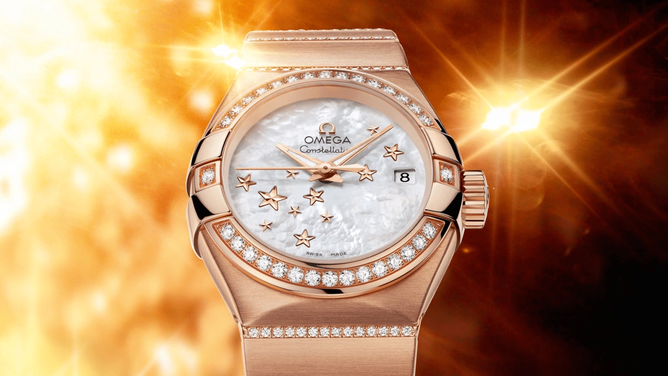 Omega,Constellation 27mm,27mm,Red Gold,White,Automatic,Date,Co-Axial Escapement,123,123.55.27.20.05.004