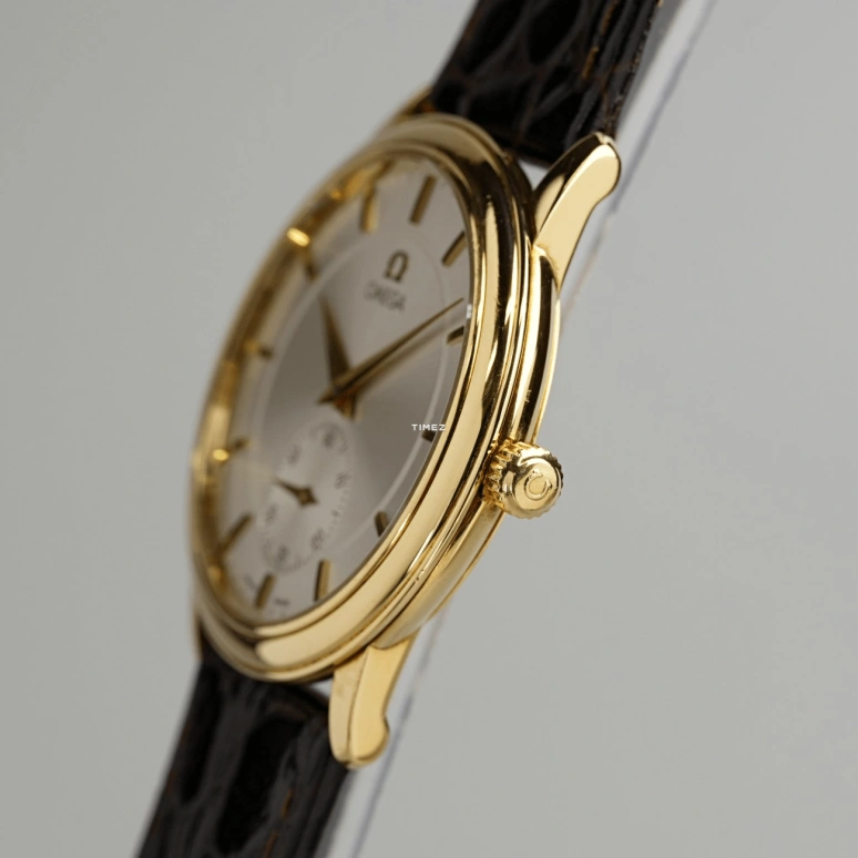 Omega,De Ville 34mm,34mm,Yellow Gold,Silver,White,Handwound,In-house Caliber,Sapphire,125,125.0050