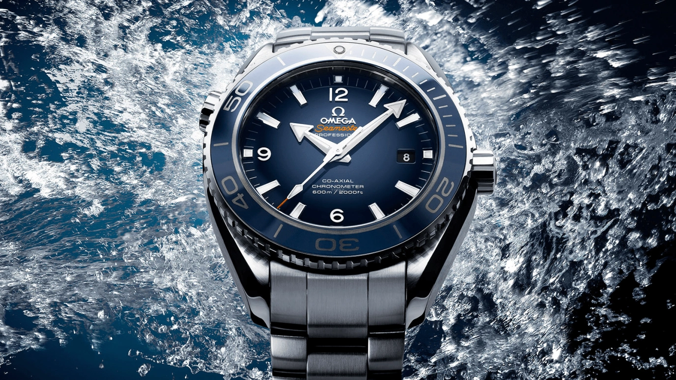Omega,Seamaster Planet Ocean 45.50mm,45.50mm,Titanium,Blue,Automatic,Date,Co-Axial Escapement,232,232.90.46.21.03.001