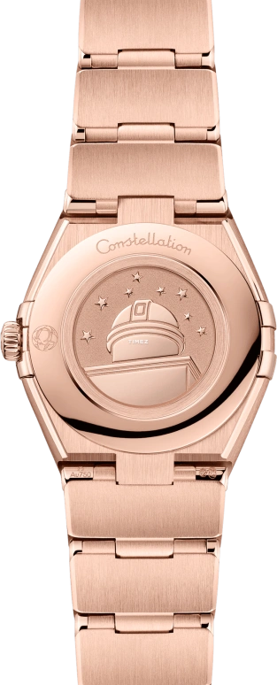 Omega,Constellation 25mm,25mm,Sedna Gold,Rose,Quartz,In-house Caliber,Sapphire,Crystal Glass,131,131.55.25.60.99.002