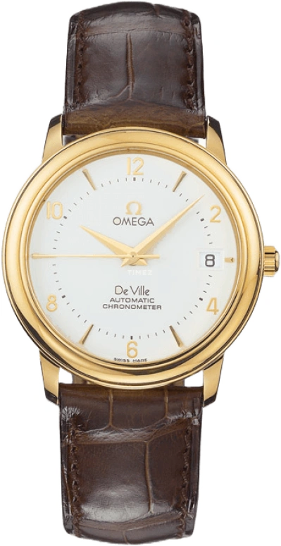 Omega,De Ville 34.70mm,34.70mm,Yellow Gold,White,Automatic,Date,44hours,4600,4600.30.02