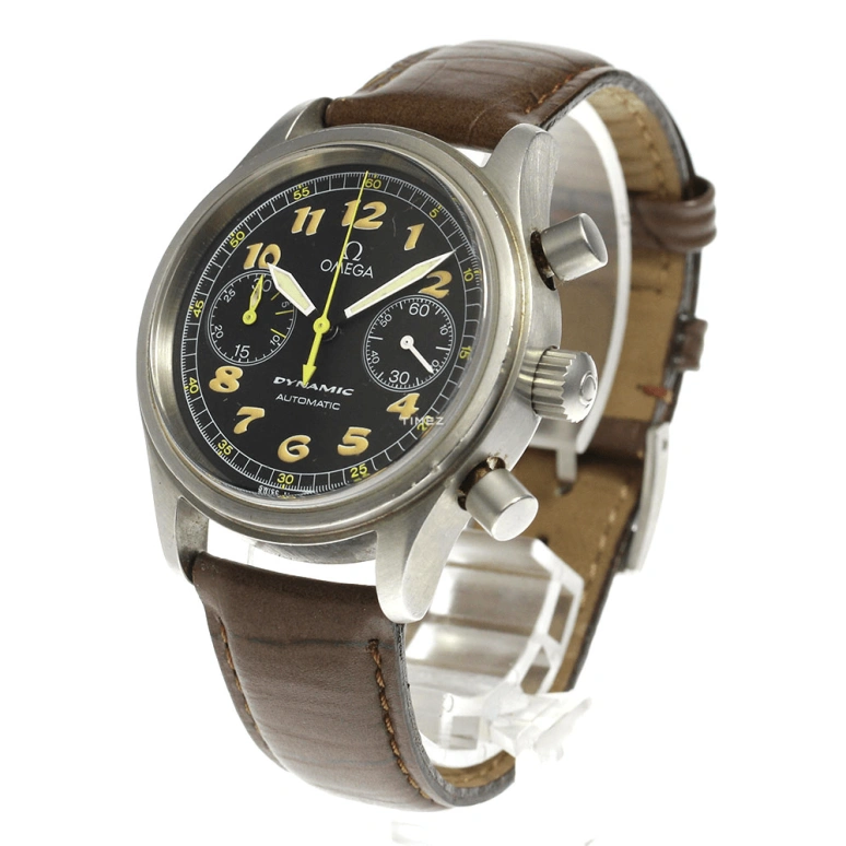 Omega,Dynamic 38mm,38mm,Stainless Steel,Black,Automatic,Chronograph,42hours,5290,5290.50.40
